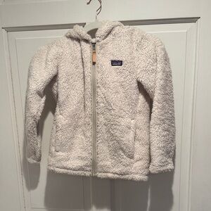 Patagonia Cream Fleece Hooded Jacket